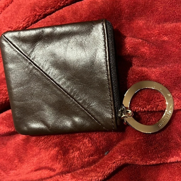 Ippolita brown leather card holder key ring - Picture 5 of 12